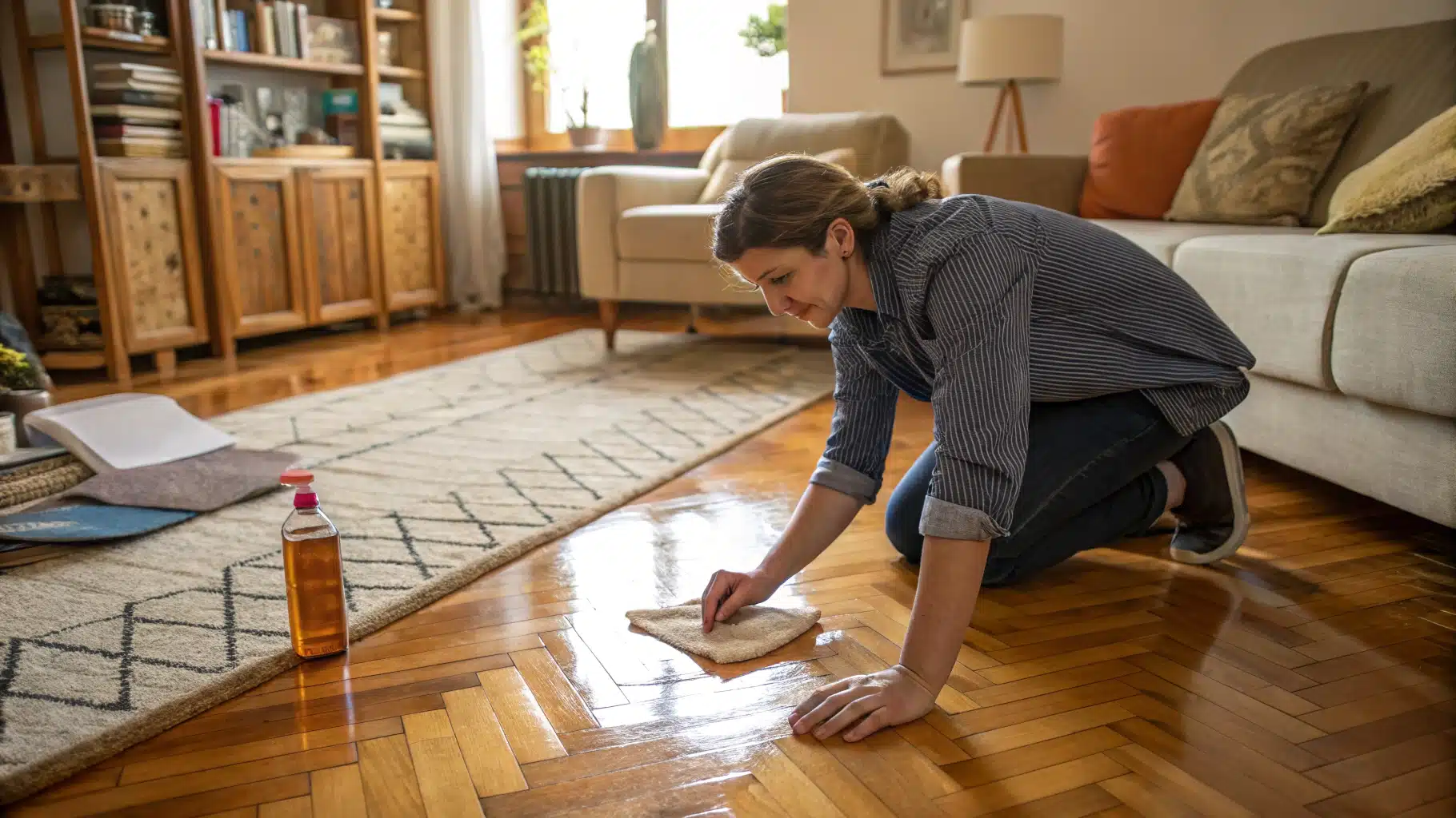 entretenir le parquet d'une maison